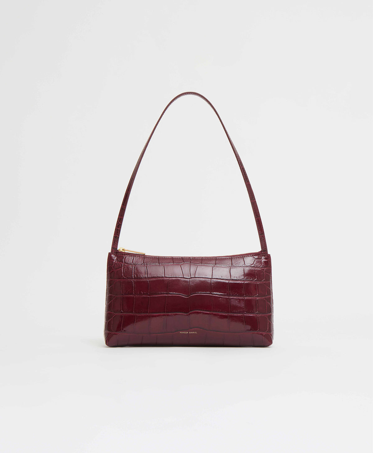 Gaia Shoulder Bag - Oxblood Croc