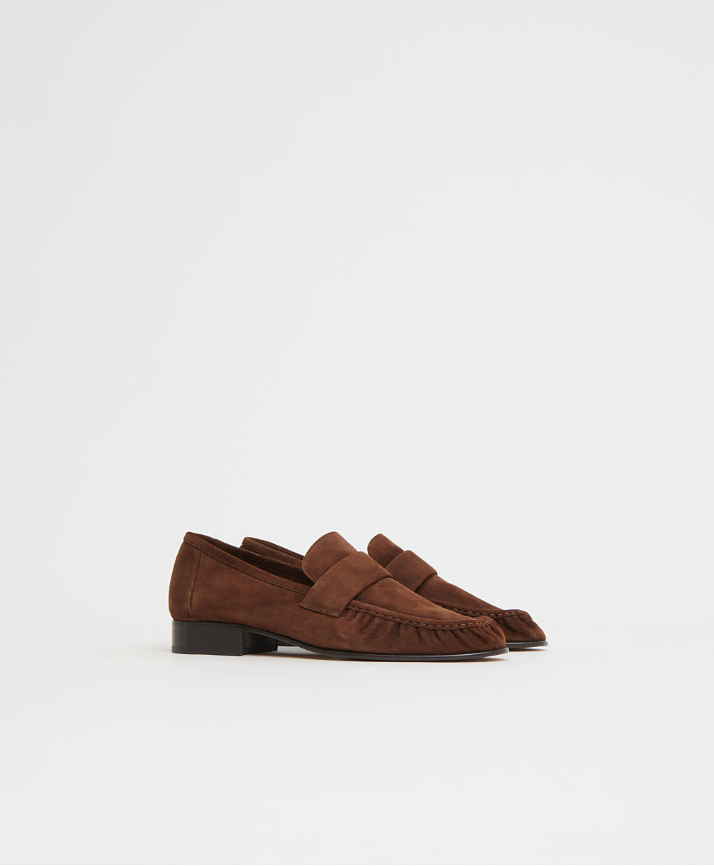 Ruched Loafer - Espresso
