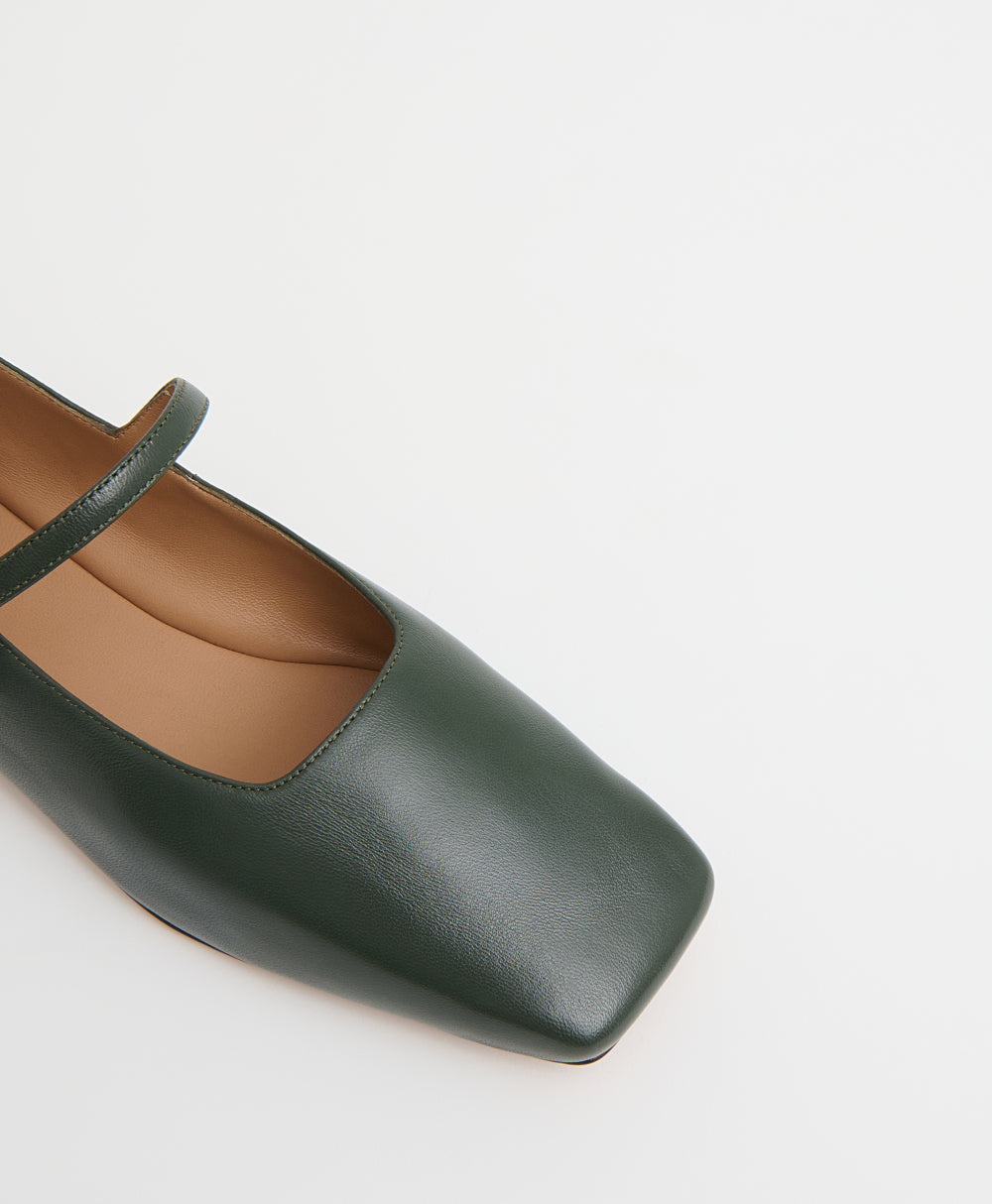 Square Toe Mary Jane - Moss - View 2