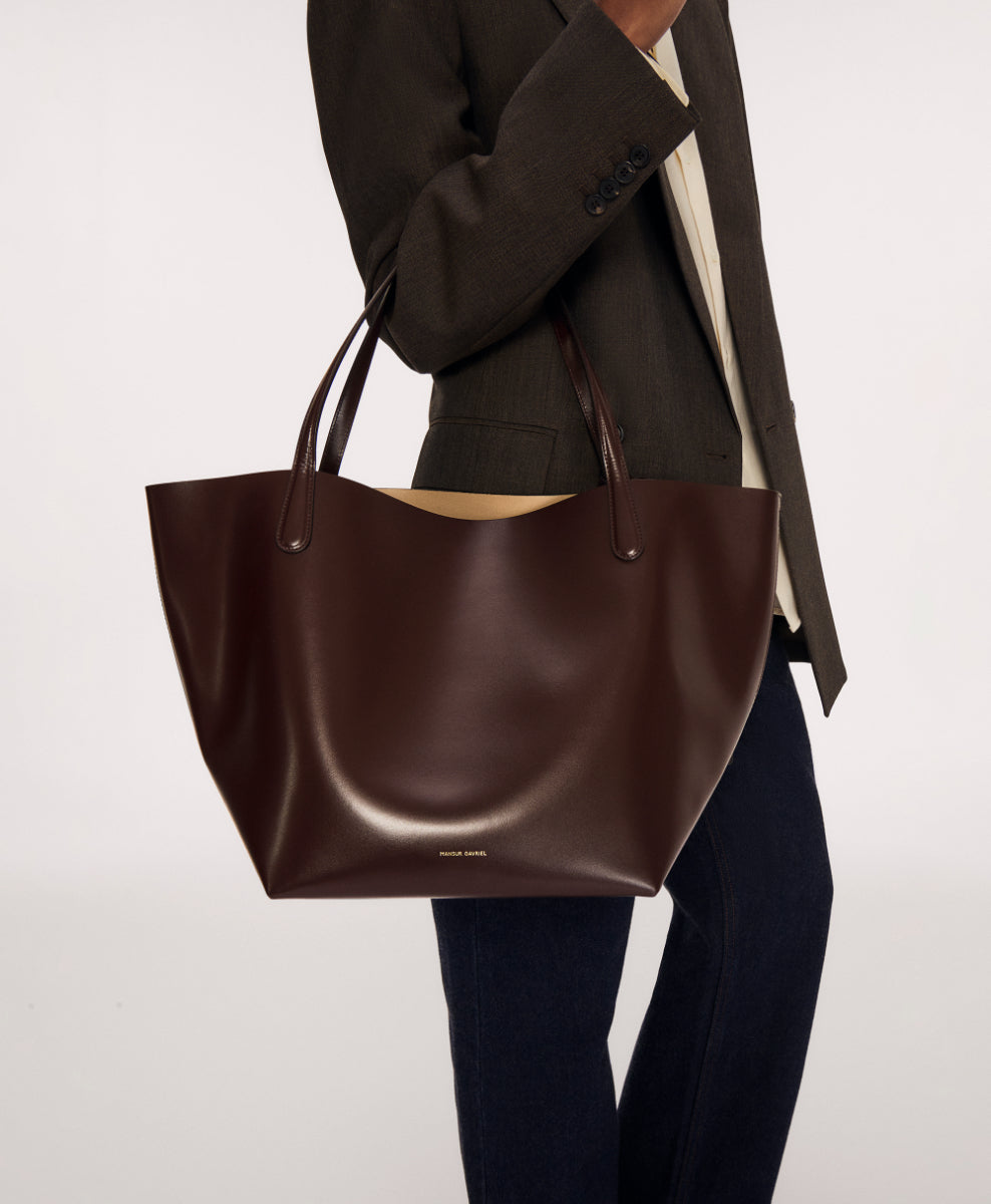 Everyday Tote - Chocolate/Warm Grey On Model