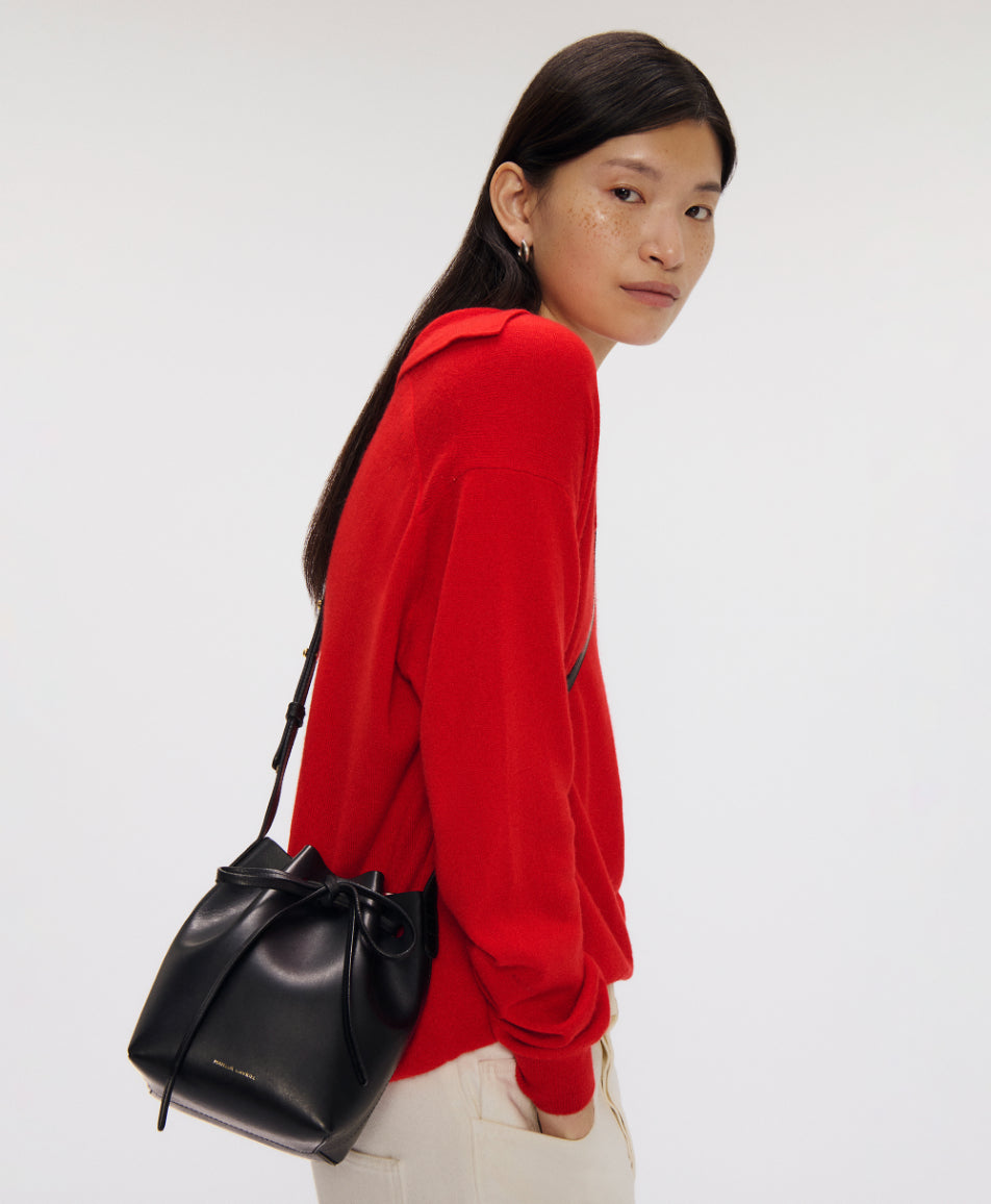 Mini Mini Bucket Bag - Black/Flamma