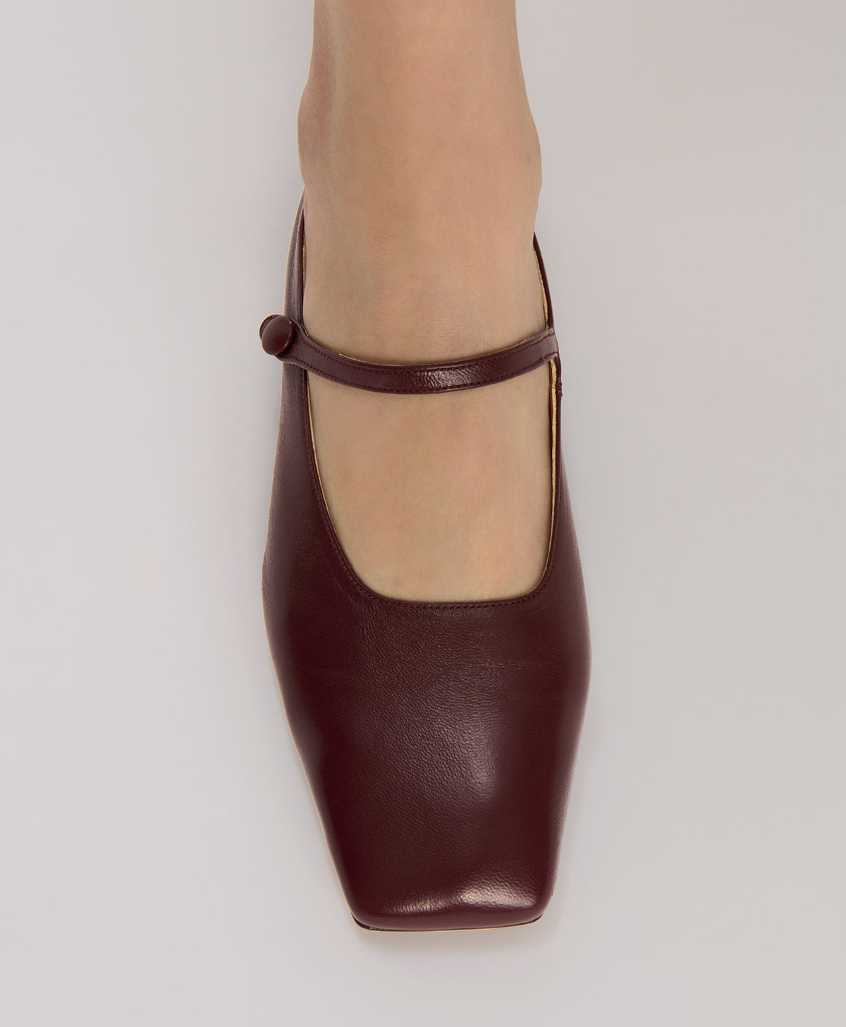 Square Toe Mary Jane - Pomegranate