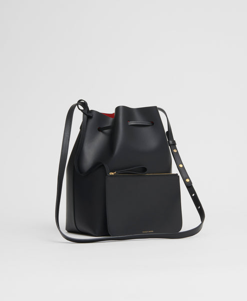 mansur gavriel large bucket bag black flamma in stock – Bay Area Fashionista