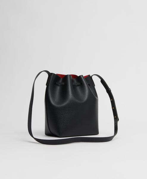 Mansur Gavriel 'mini Mini Bucket' Leather Bag In Flamma