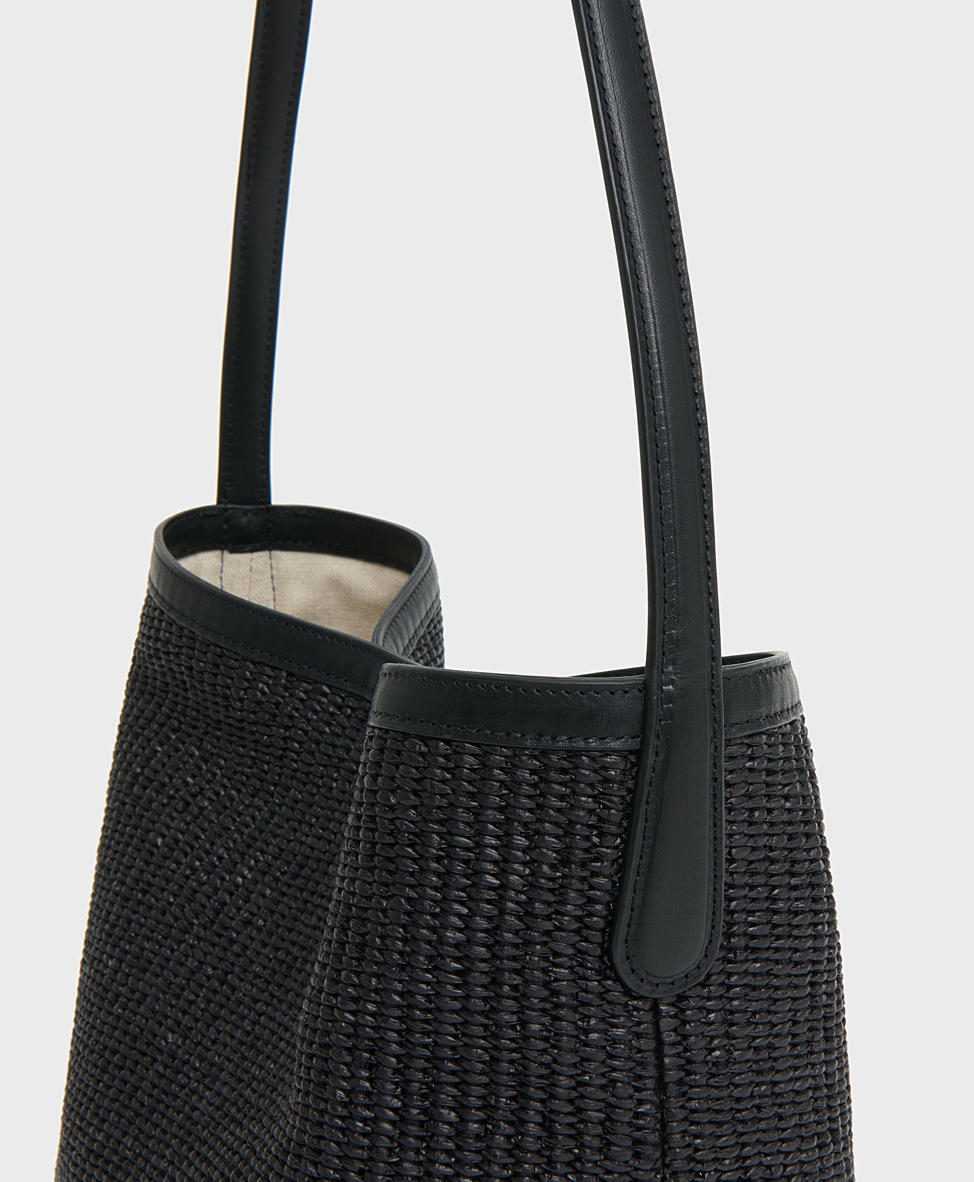 Everyday Cabas - Black Raffia