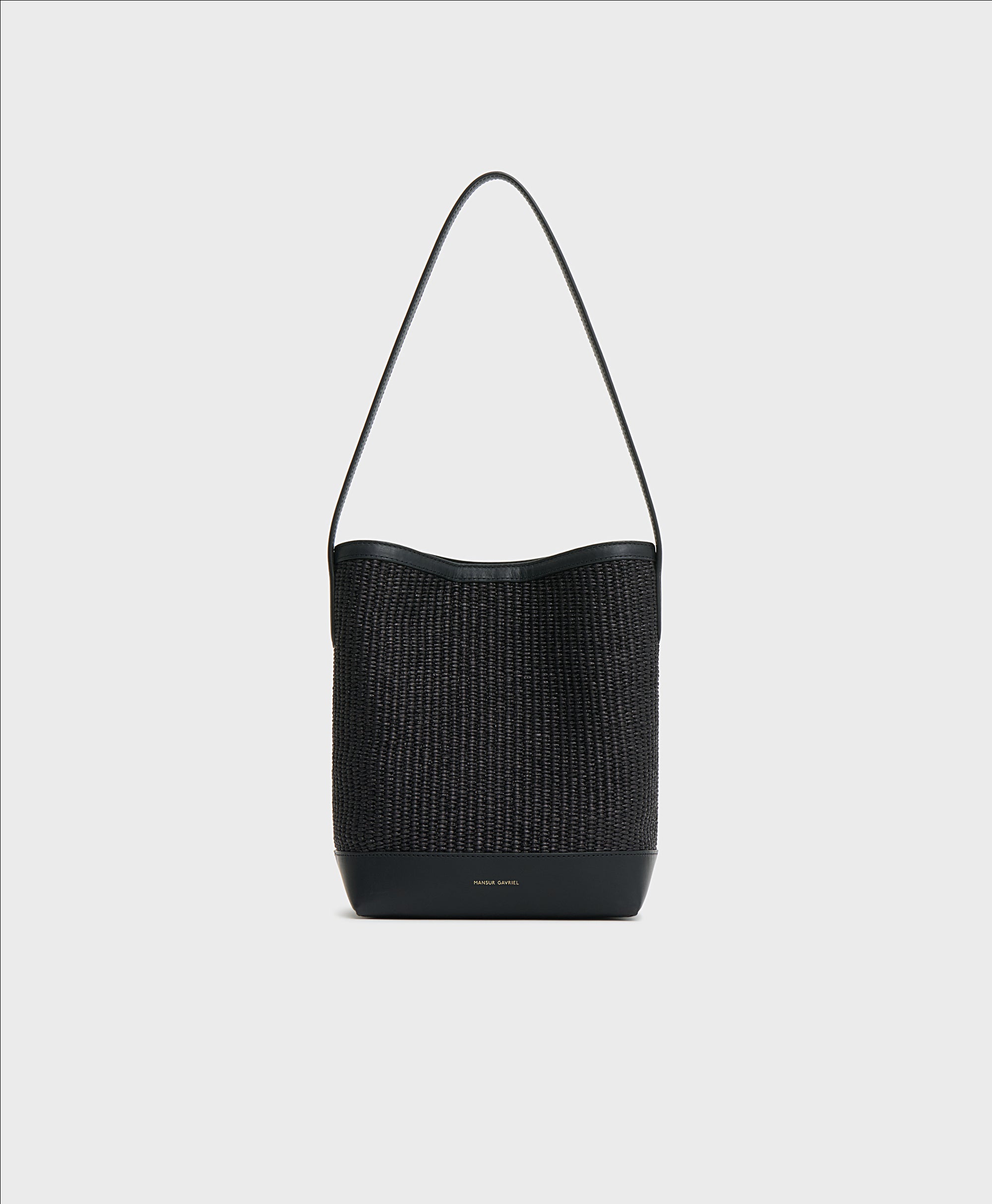 Small Everyday Cabas - Black Raffia