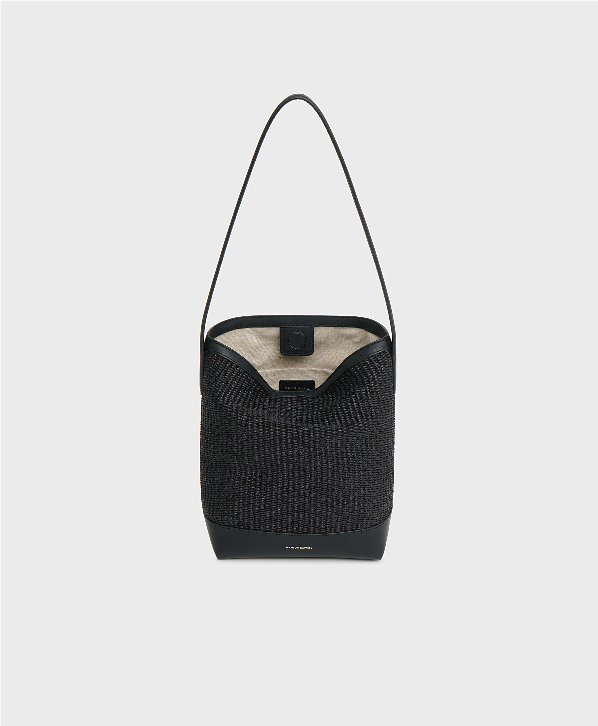 Small Everyday Cabas - Black Raffia