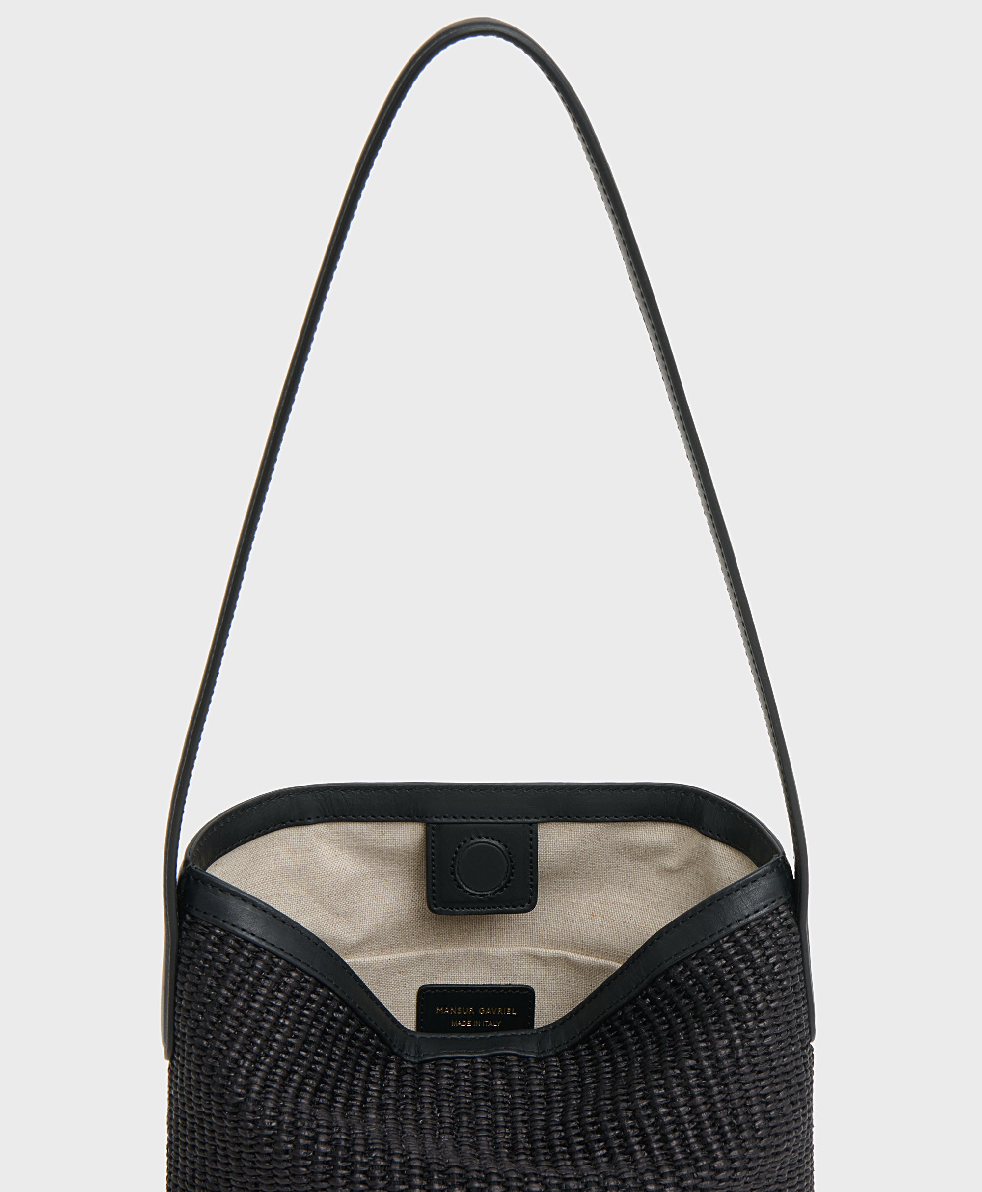 Small Everyday Cabas - Black Raffia