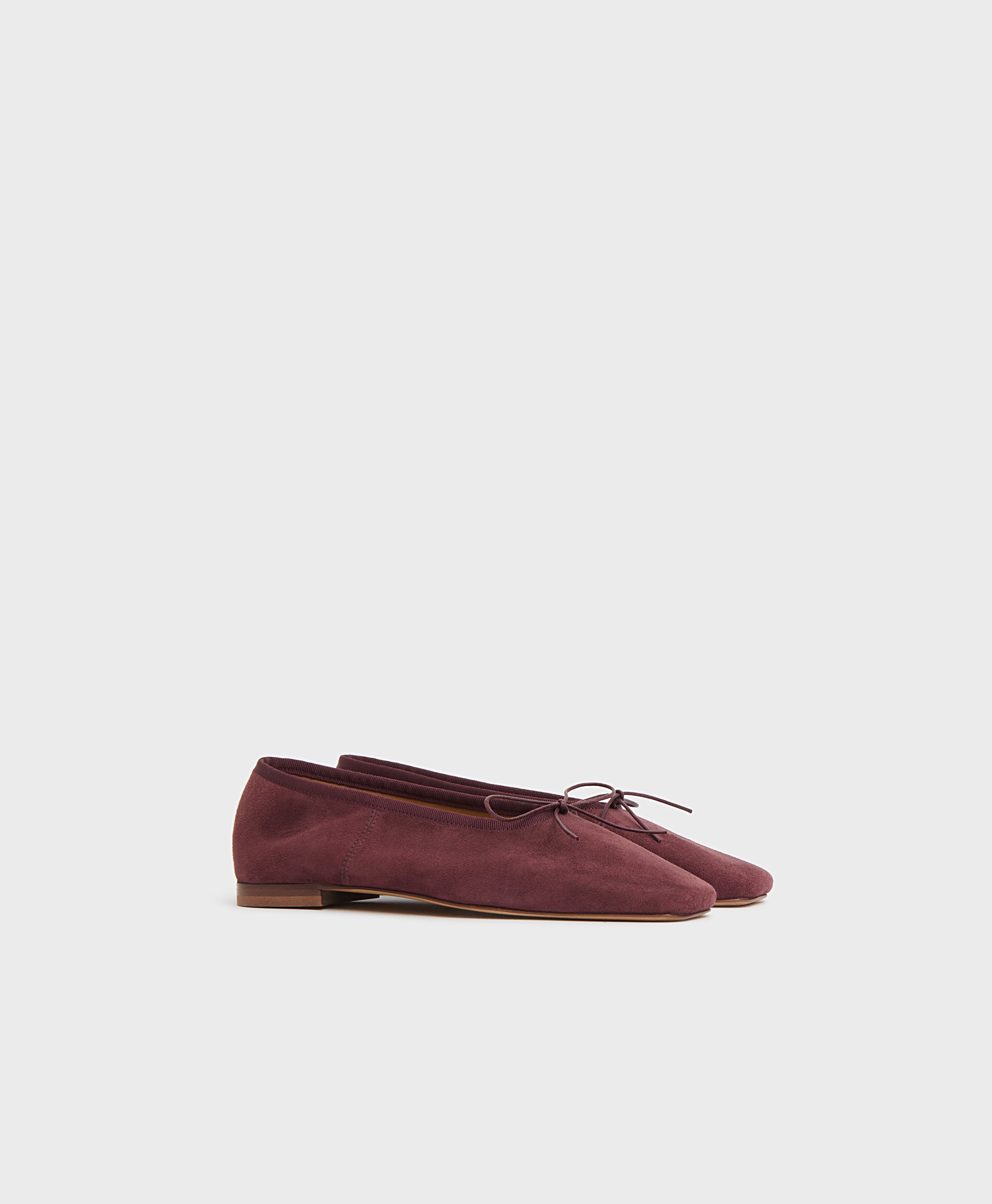 Square Toe Ballerina - Plum
