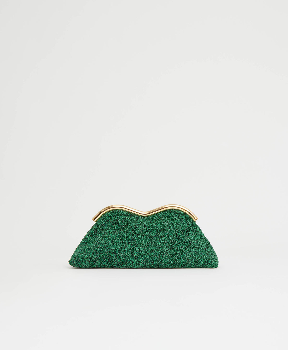 Baci Clutch - Leaf Textured Raffia