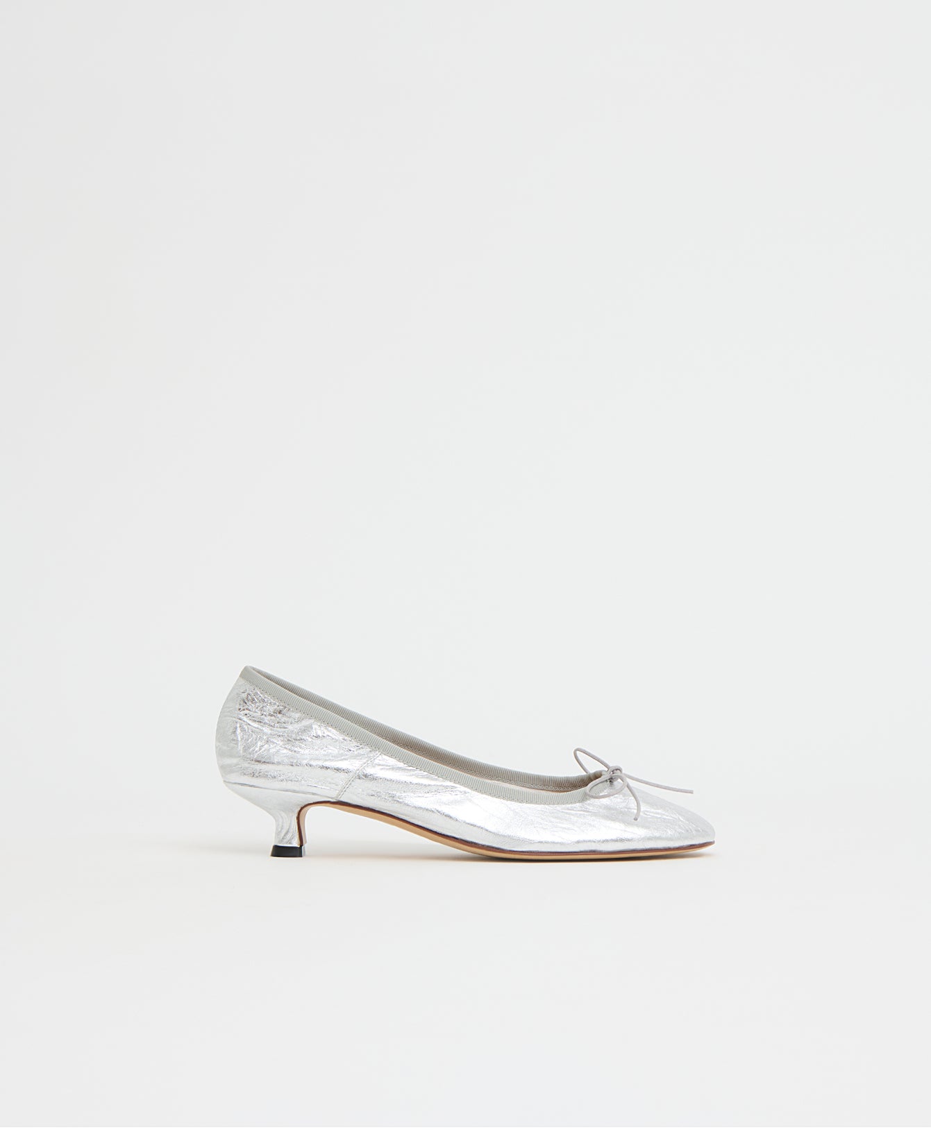 silver dress black shoes Mansur Gavriel Dance Kitten
