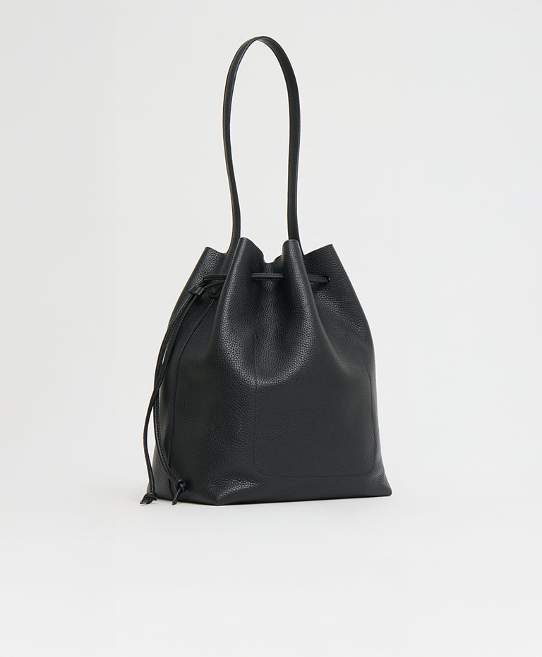 Drawstring Cabas - Black