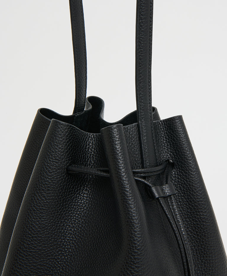 Drawstring Cabas - Black