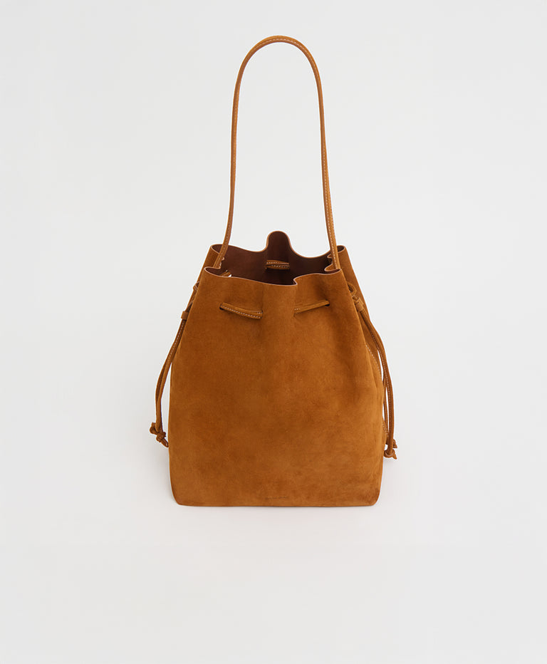 Drawstring Cabas - Saddle Suede
