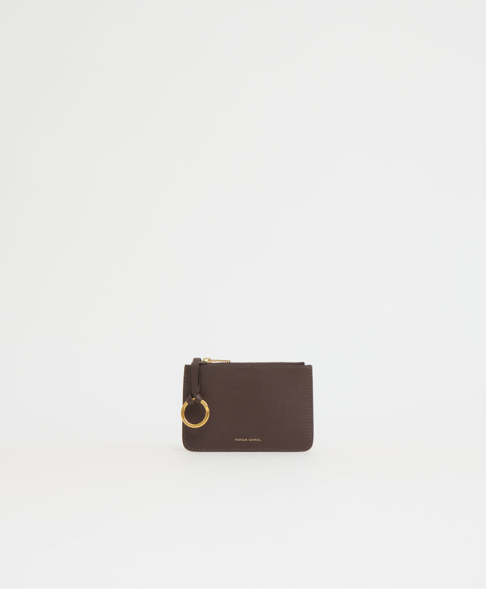 Keychain Zip Case - Chocolate