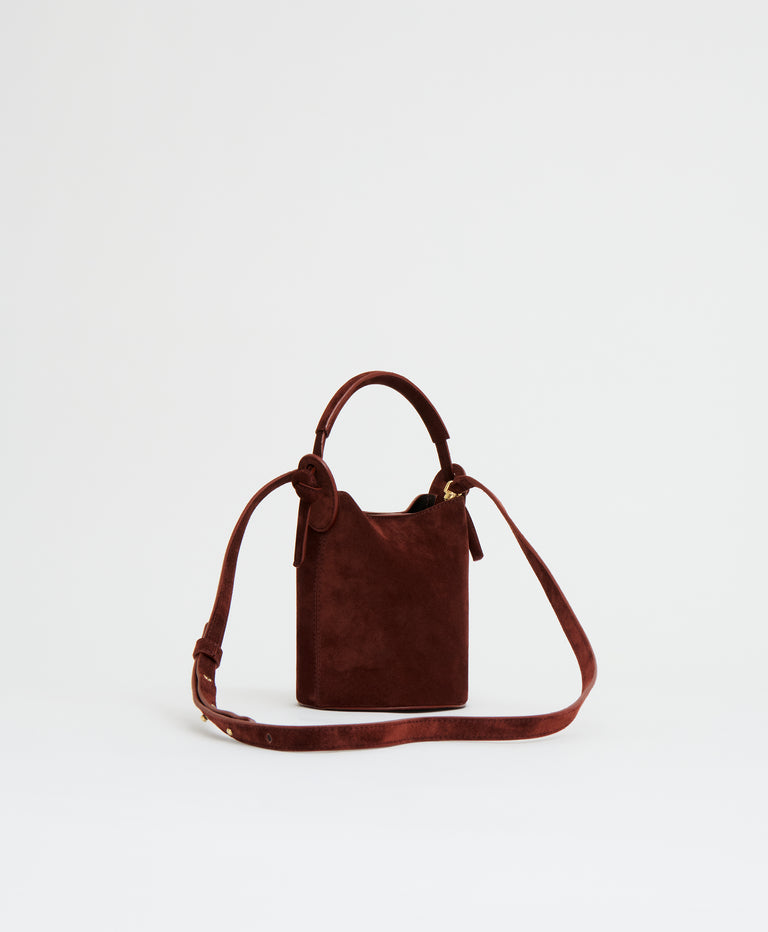 Mini Mini Fortuna Bucket - Chocolate Suede