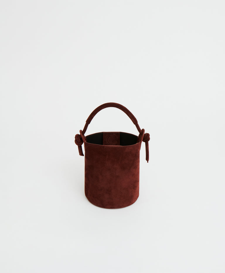 Mini Mini Fortuna Bucket - Chocolate Suede