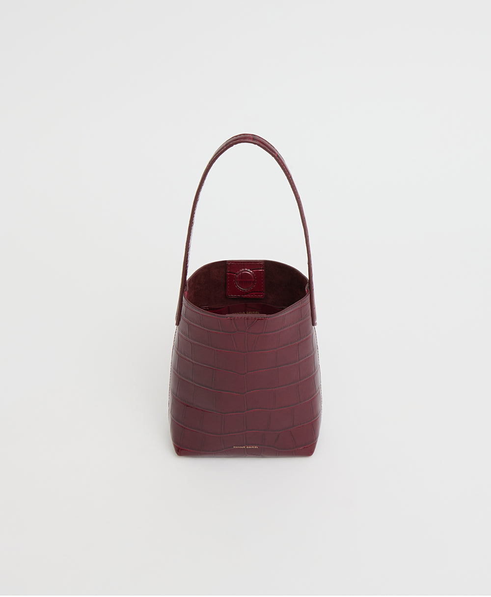 Mini Everyday Cabas - Oxblood Croc