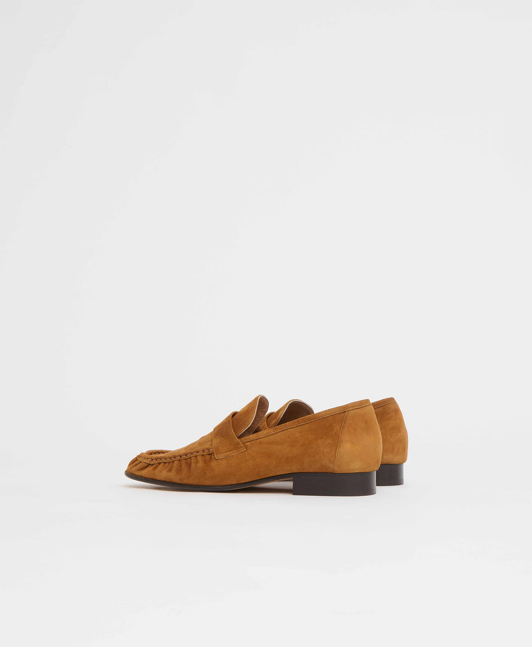 Ruched Loafer - Saddle