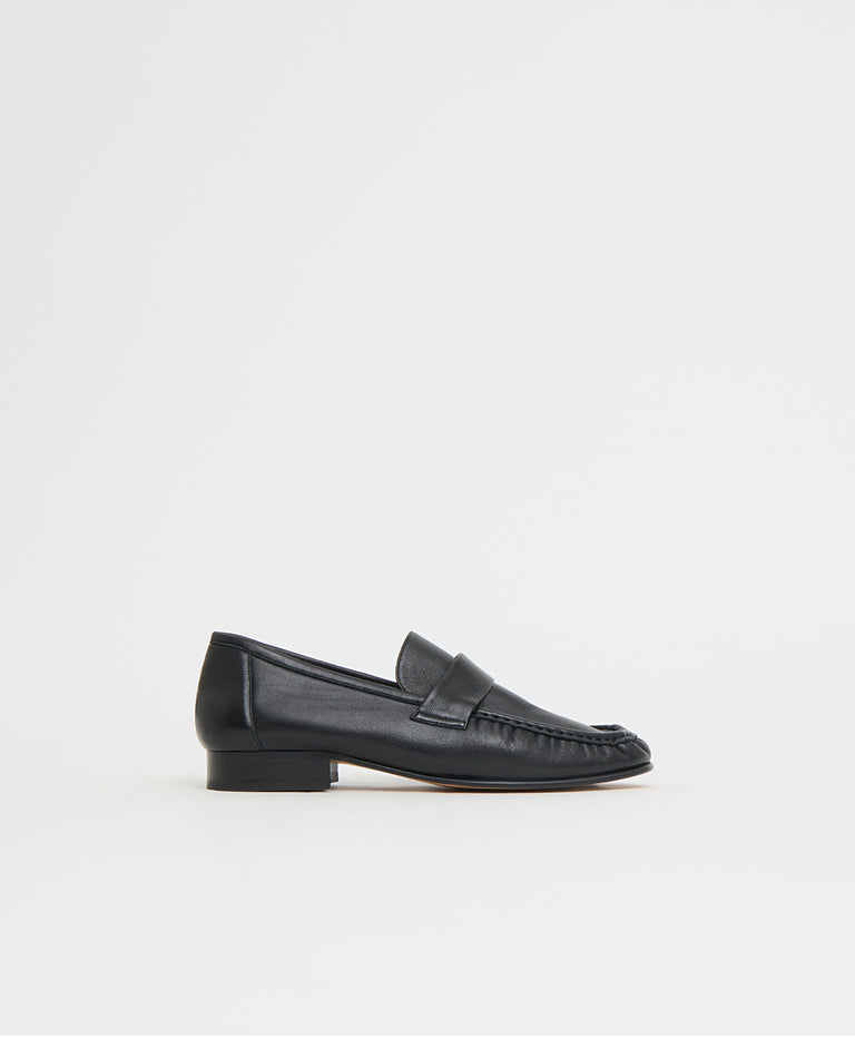 Ruched Loafer - Black