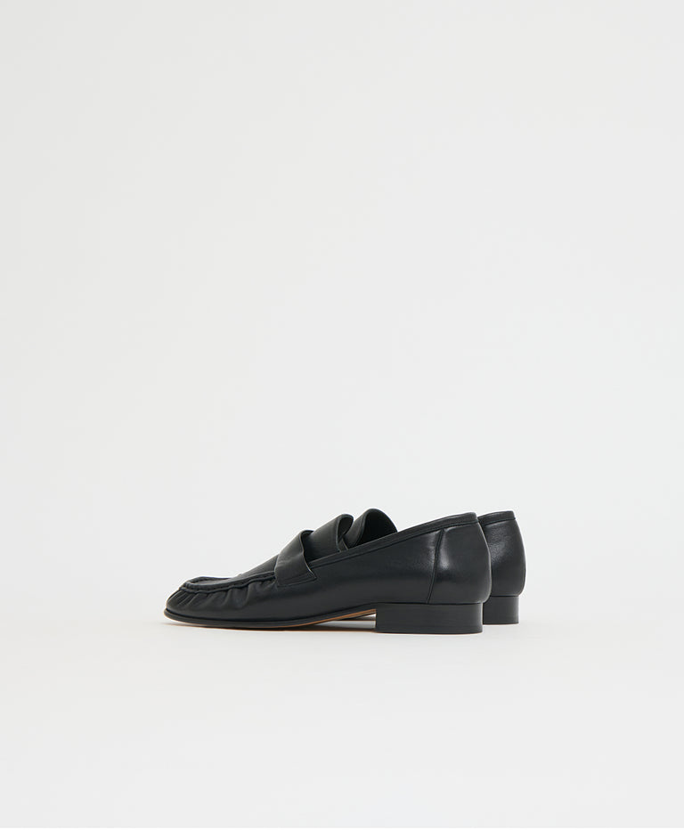 Ruched Loafer - Black