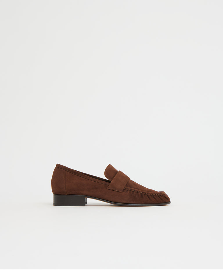 Ruched Loafer - Espresso