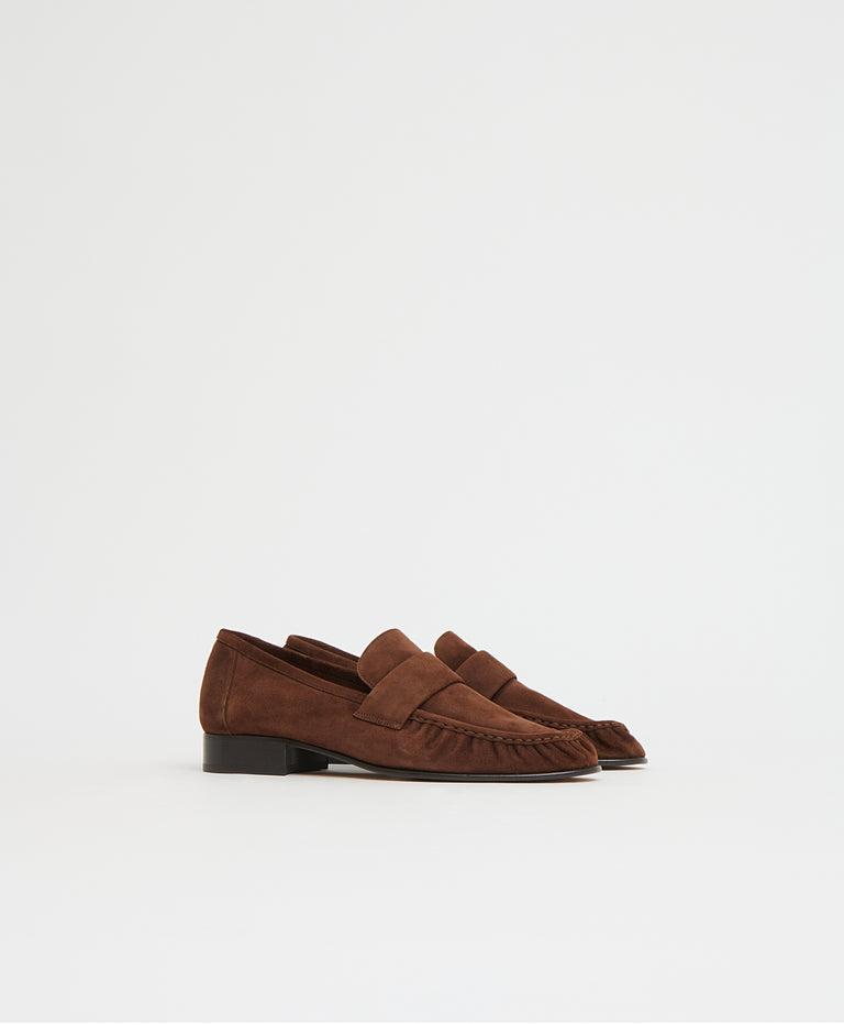 Ruched Loafer - Espresso