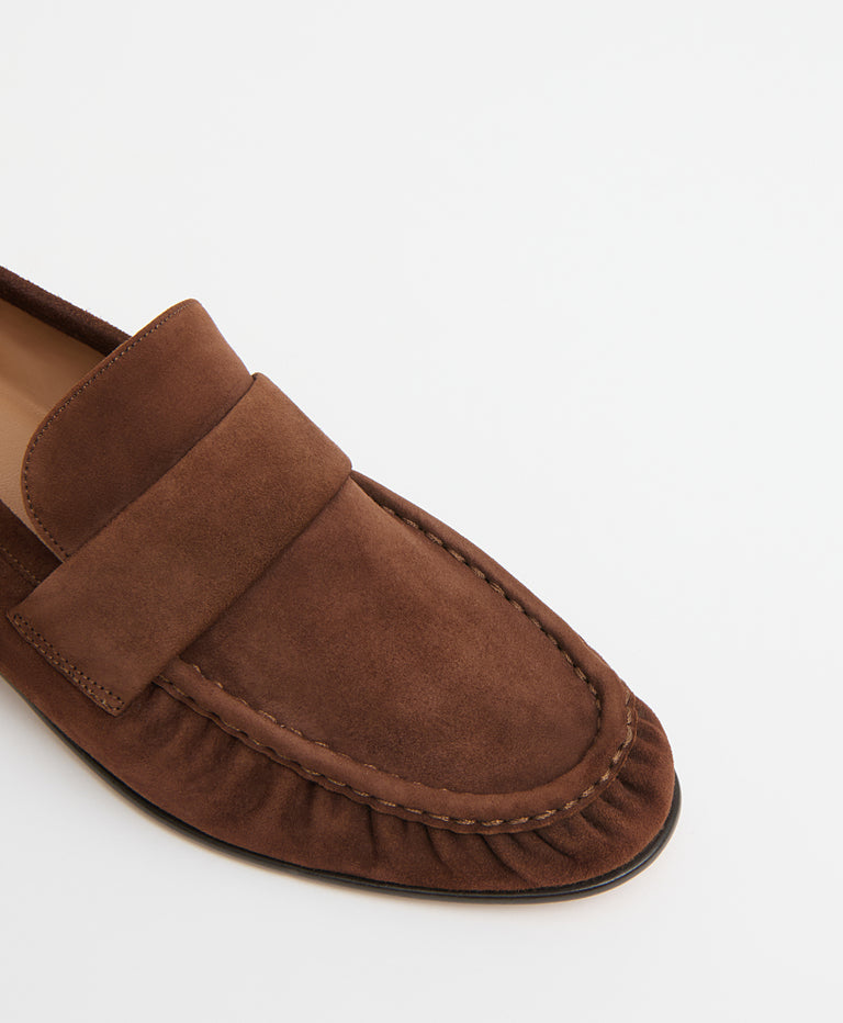 Ruched Loafer - Espresso