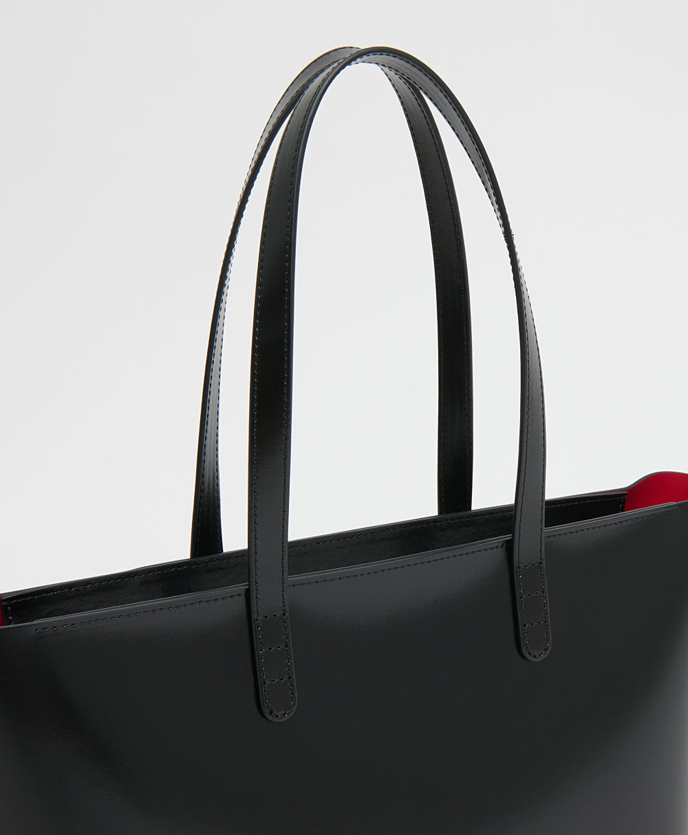 Small Zip Tote - Spazzolato/Black/Flamma