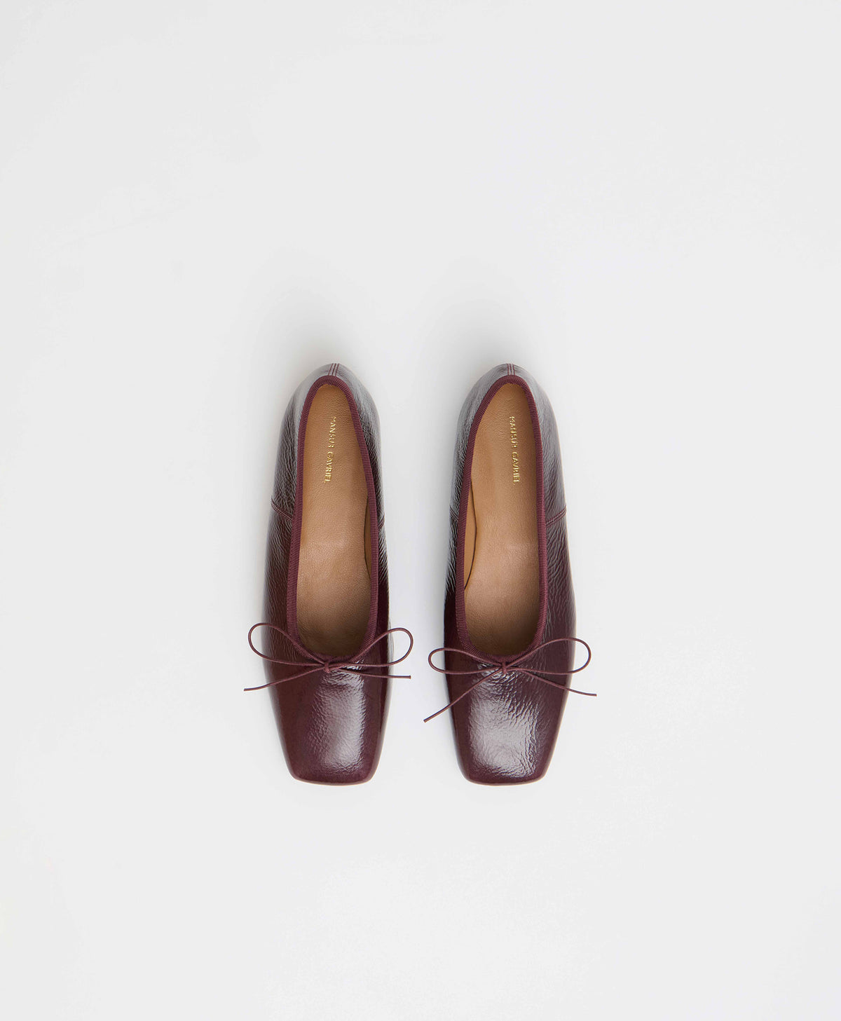 Square Toe Ballerina - Dark Oxblood