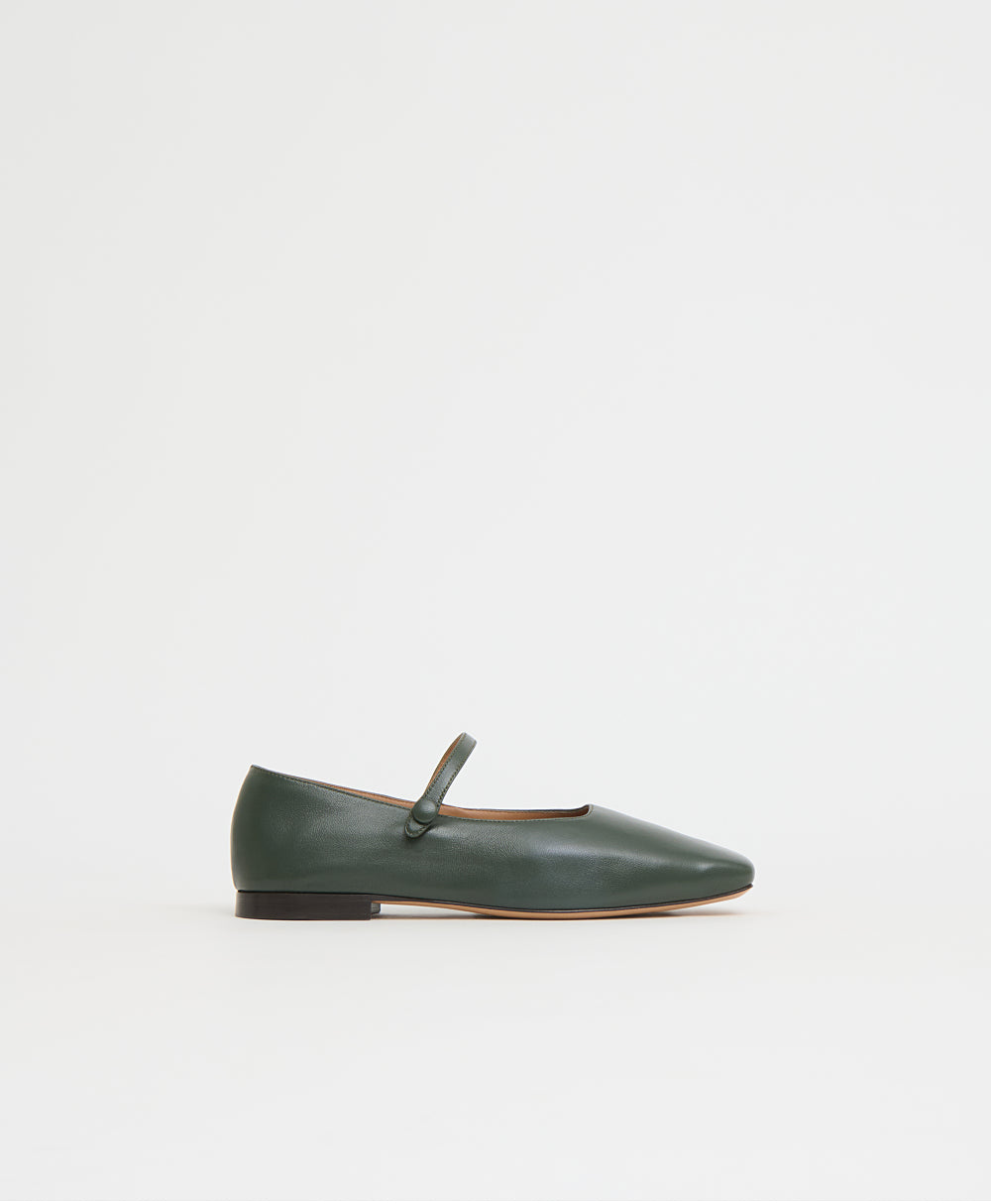 Square Toe Mary Jane - Moss