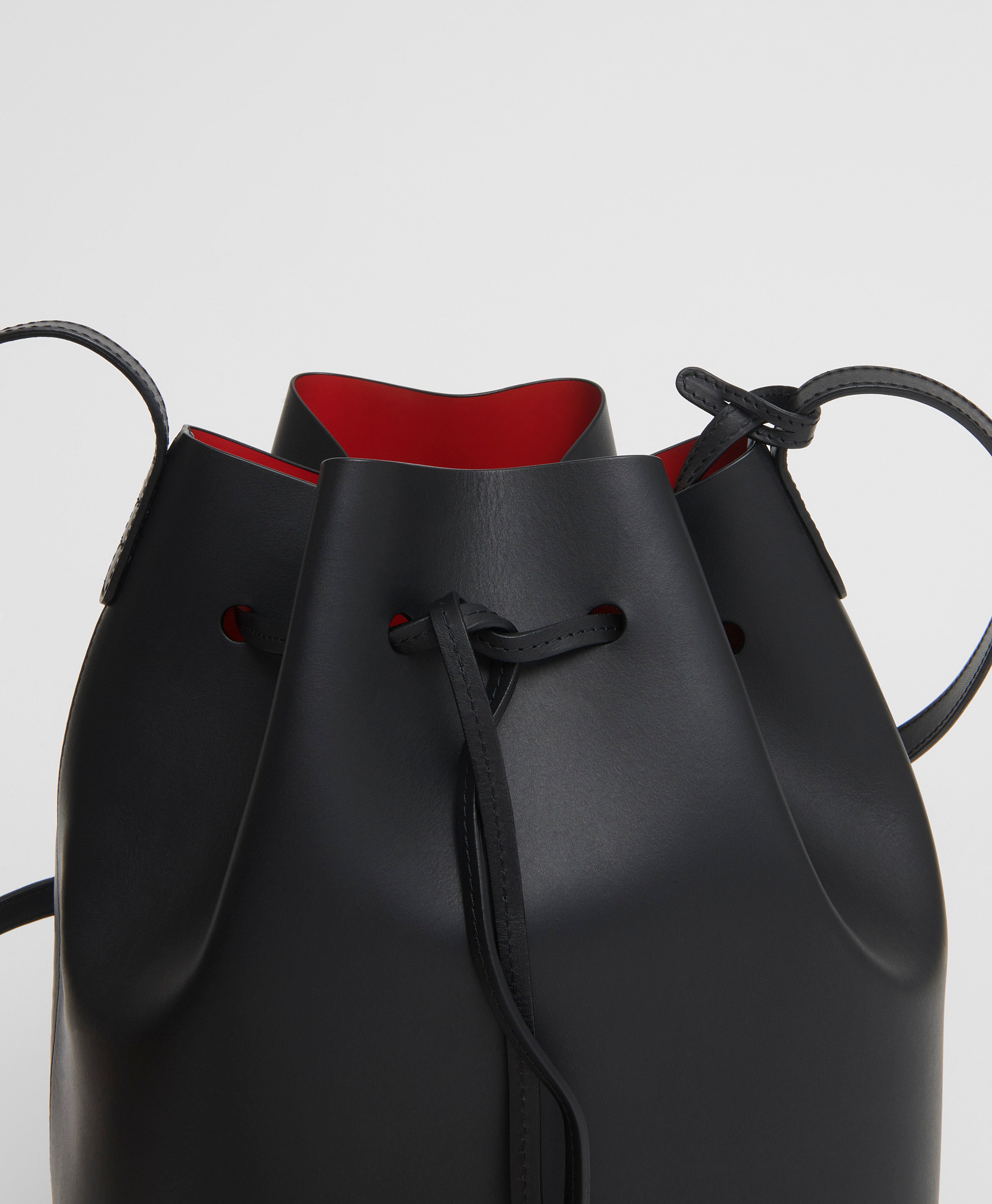 Mansur Gavriel MINI MINI BUCKET - Across body bag - black/flamma/black 