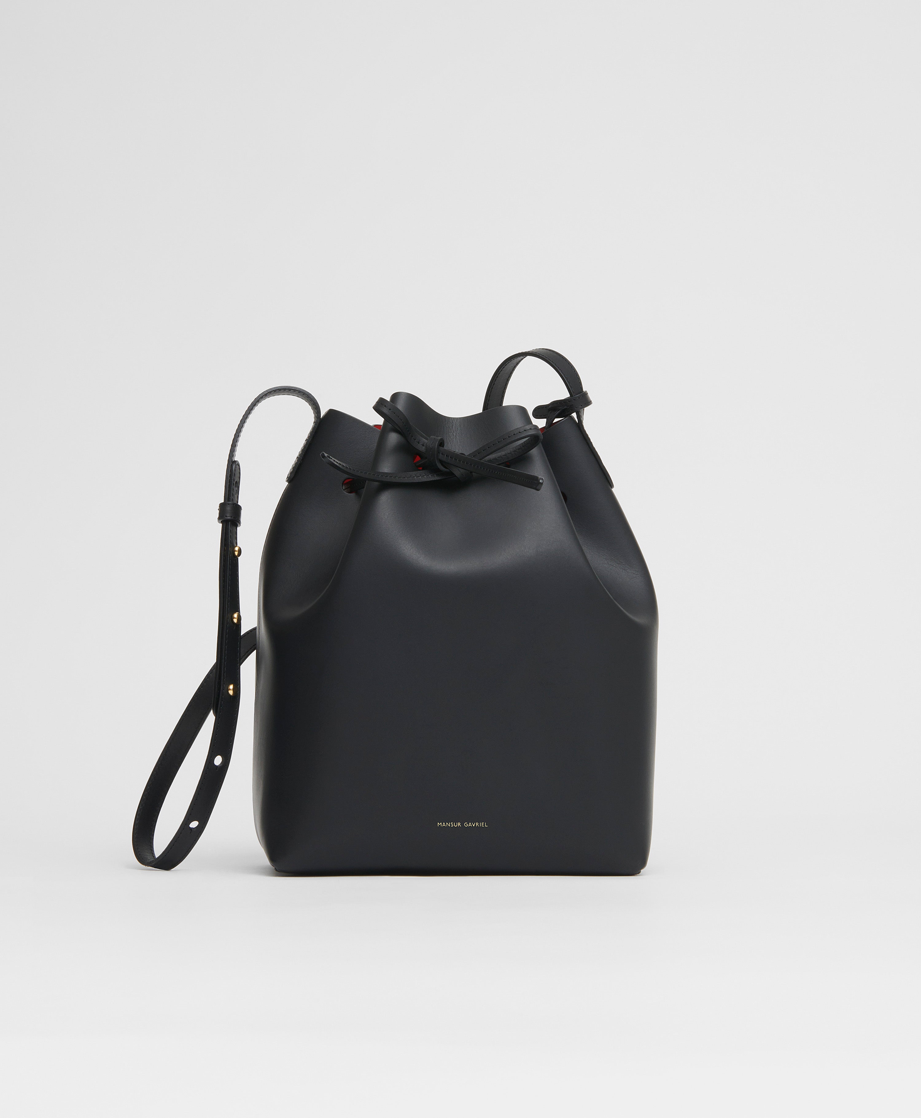 Mansur Gavriel Bucket Bag black vegetable-tanned Italian leather