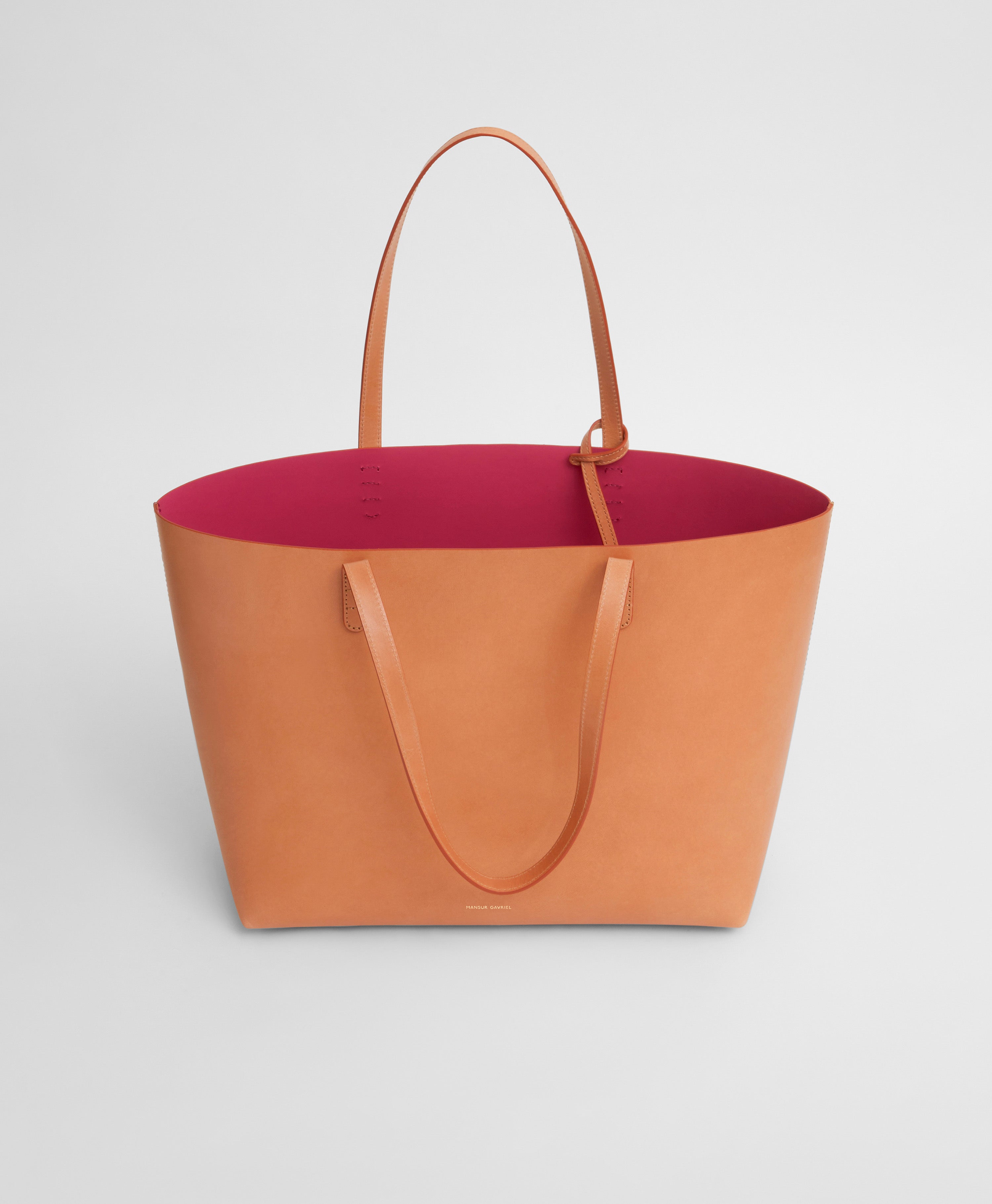 Mansur Gavriel Small Zip Tote - Black/Flamma