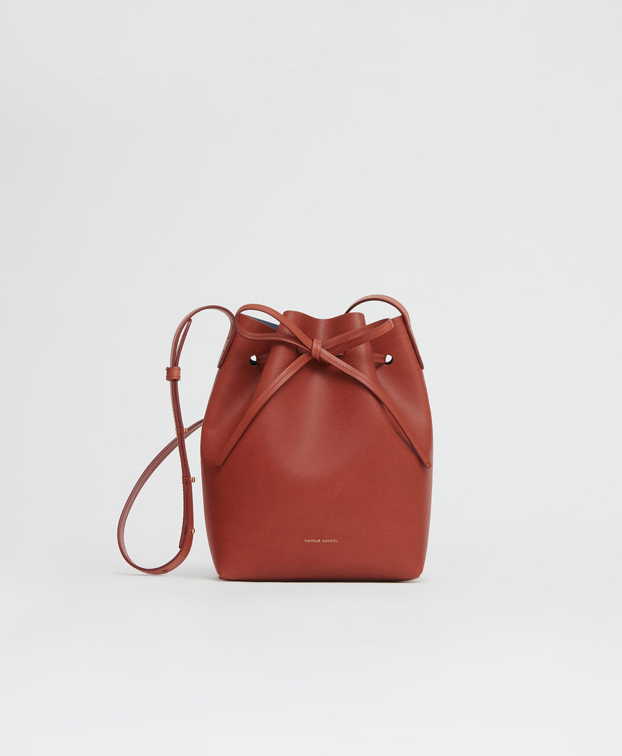 Mansur Gavriel Mini Saffiano Leather Bucket Bag
