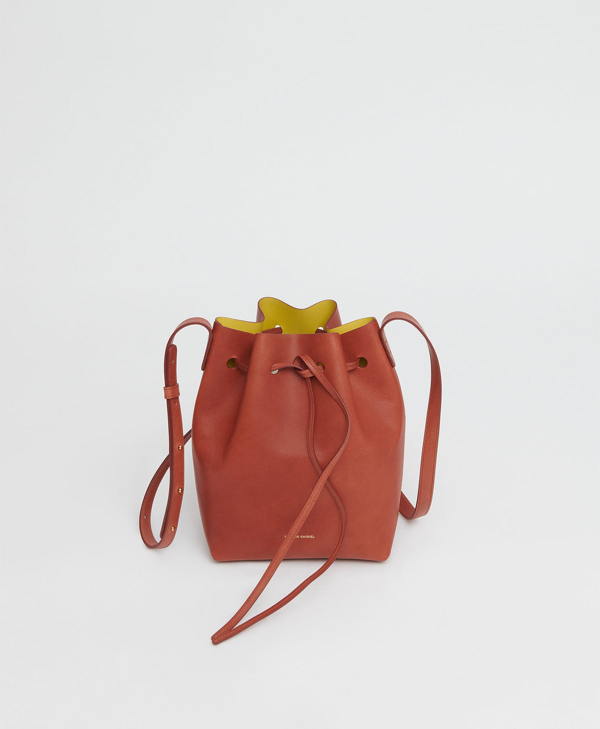 Mini Bucket Bag  -  Brandy/Lime