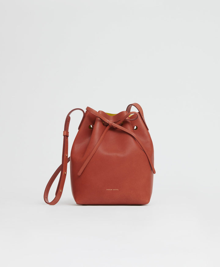 Mansur Gavriel Mini Mini Bucket, Cammello/Rosa – HIVE Home, Gift and Garden