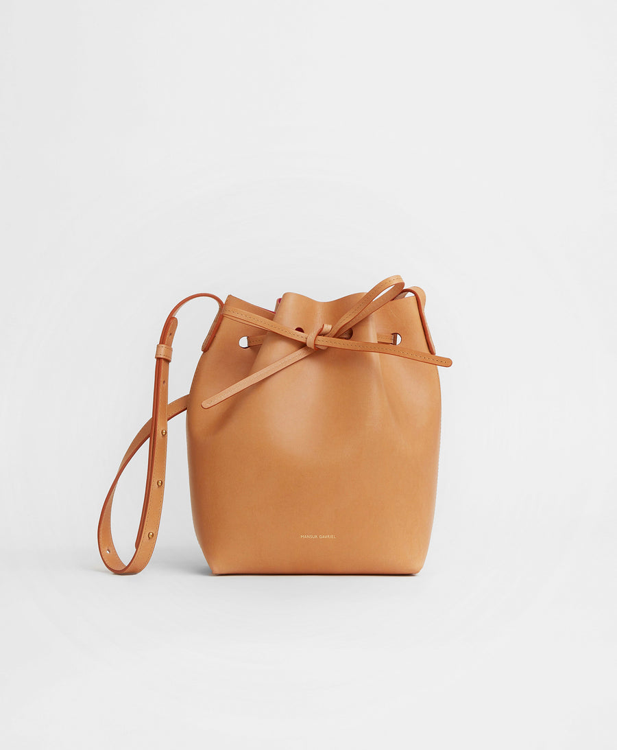 Mansur Gavriel Mini Saffiano Leather Bucket Bag