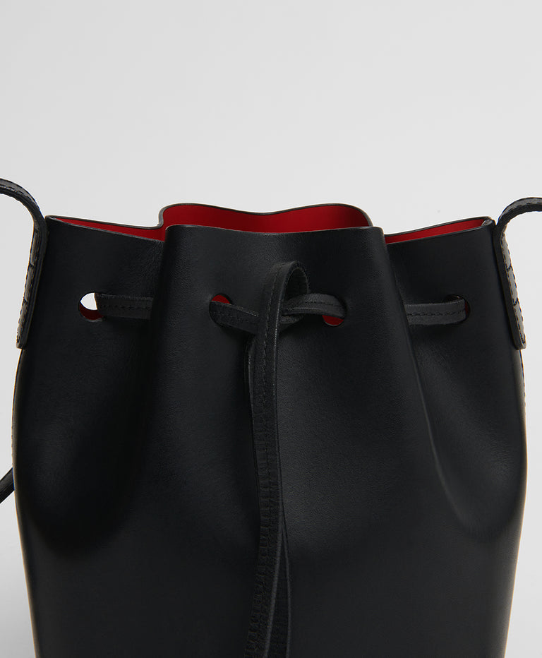 Mini Mini Bucket Bag  -  Black/Flamma