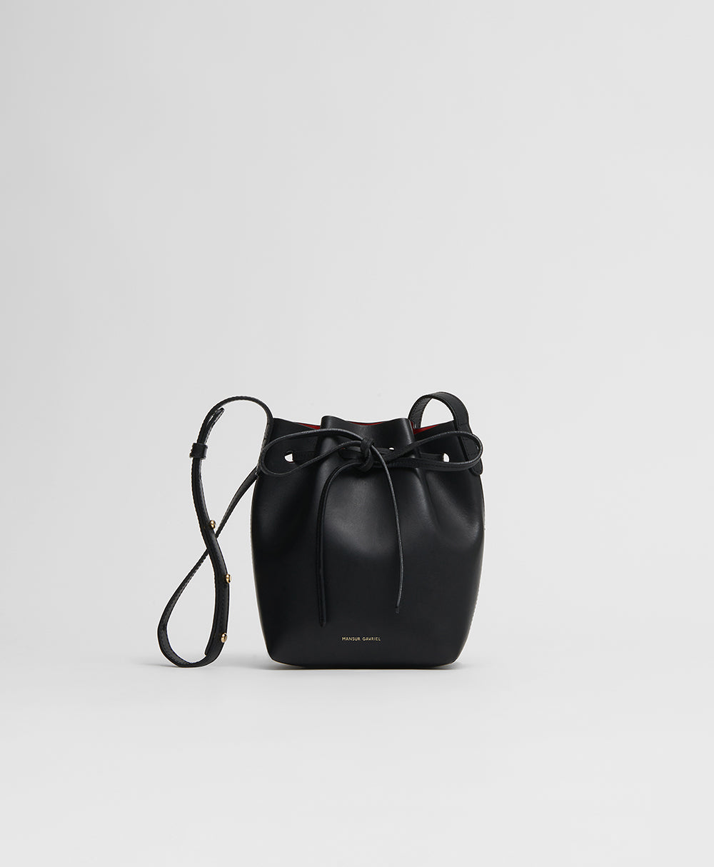 Mini Mini Bucket Bag  -  Black/Flamma