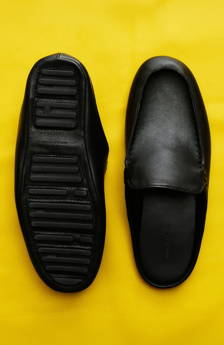 Moccasin Mule - Black 