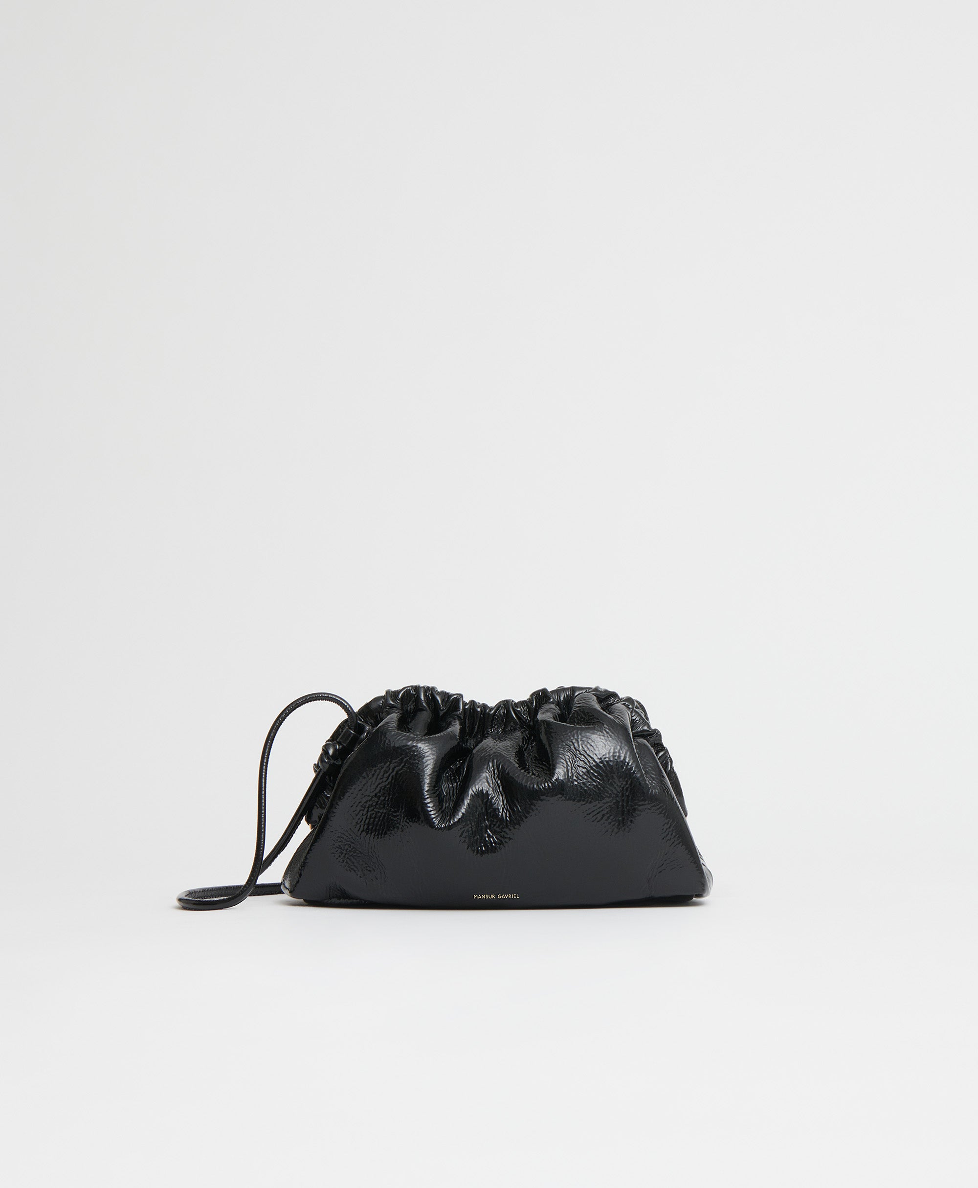 Mini Cloud Clutch - Black Naplak