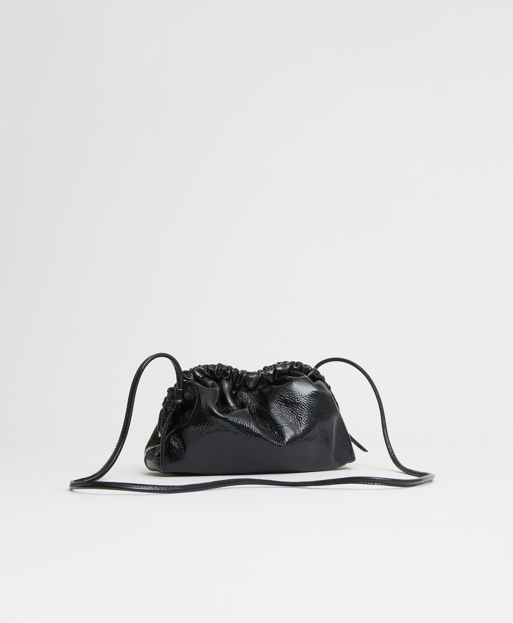 Mini Cloud Clutch - Black Naplak