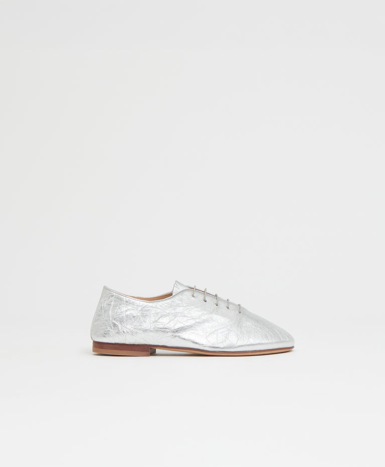Oxford Ballerina - Crinkled Silver