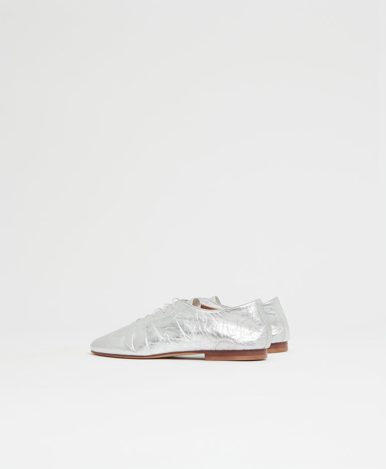 Oxford Ballerina - Crinkled Silver