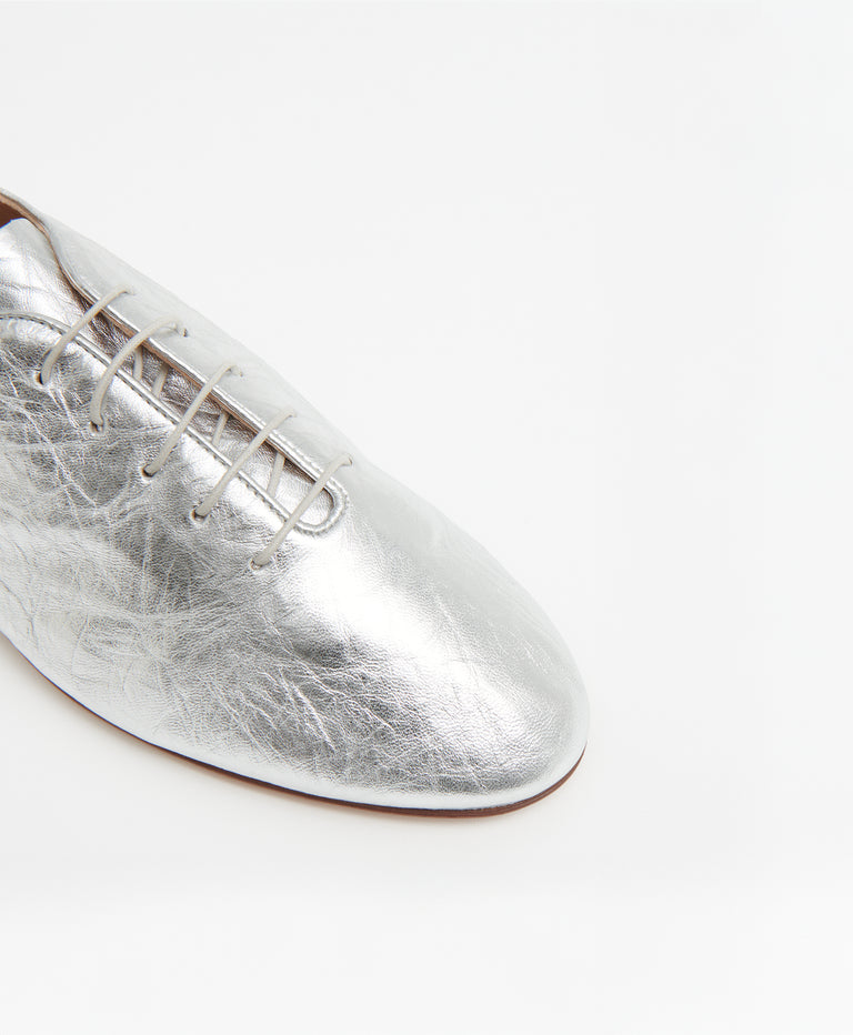 Oxford Ballerina - Crinkled Silver