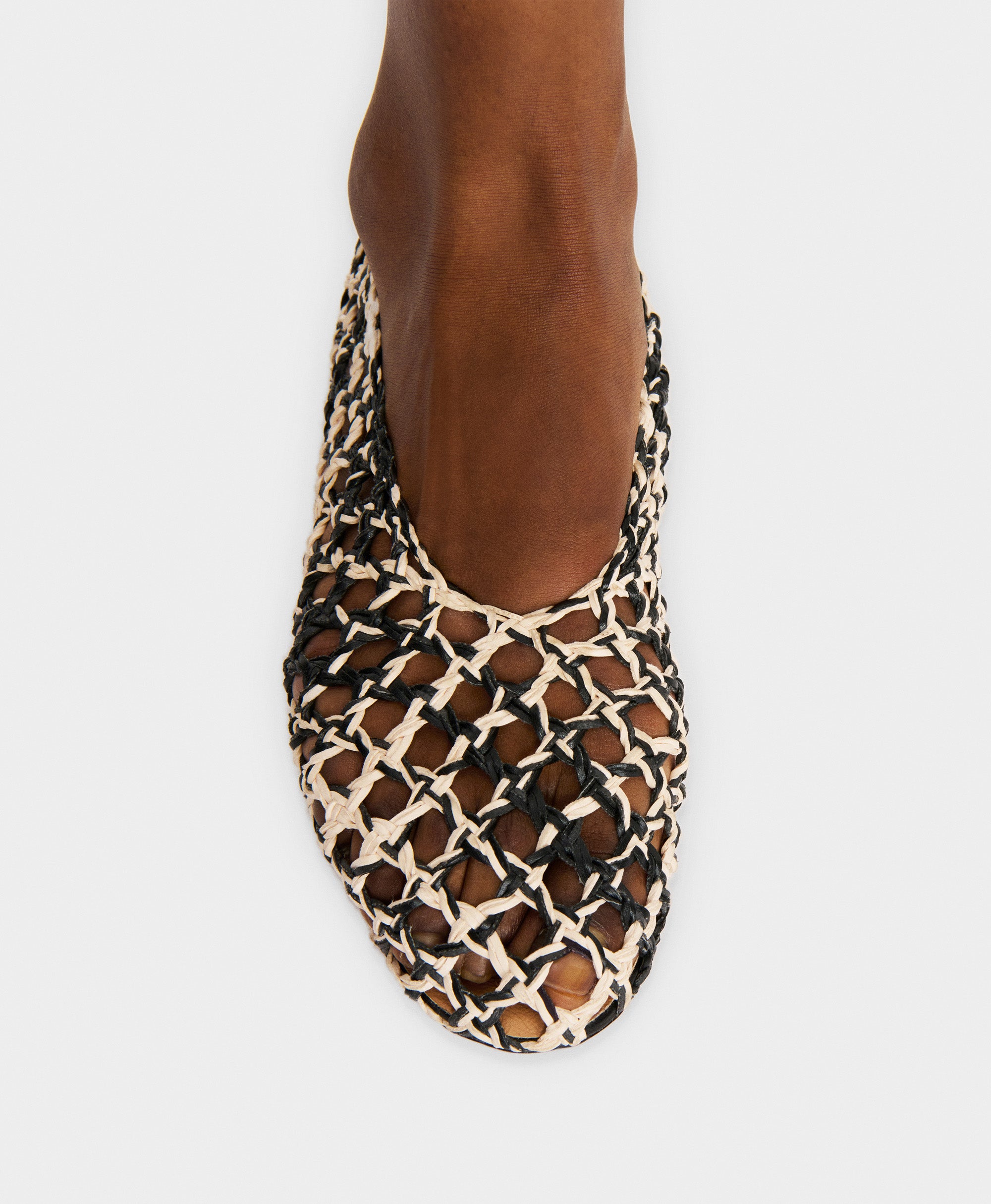 Woven Ballerina - Black/White - View 2