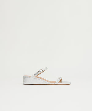 Zeppa Sandal - Crinkled Silver