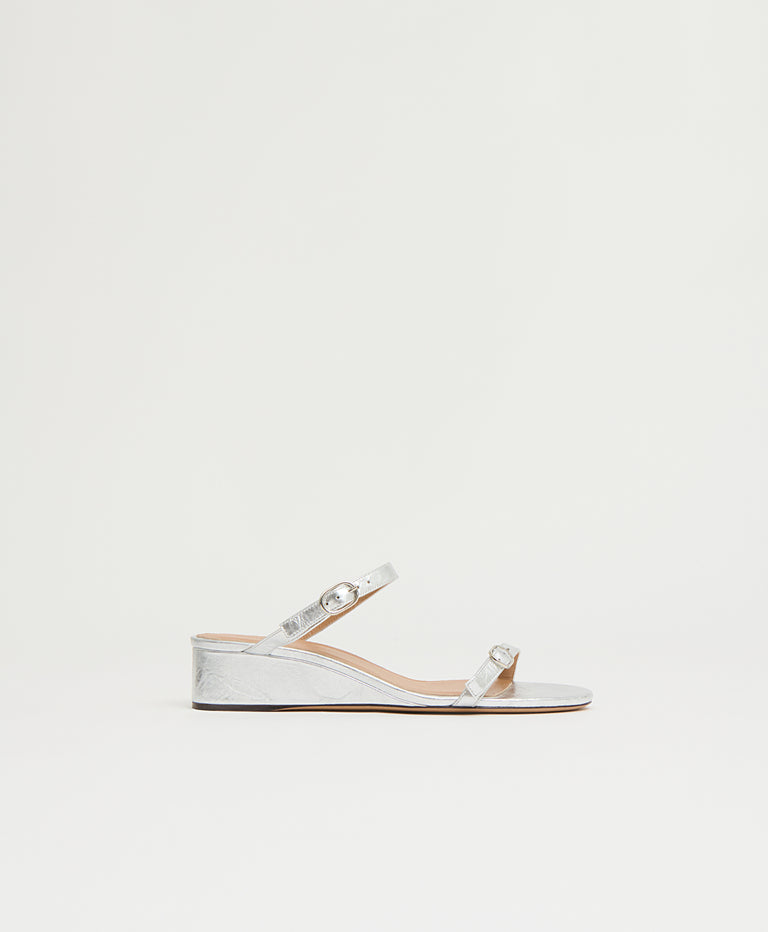 Zeppa Sandal - Crinkled Silver