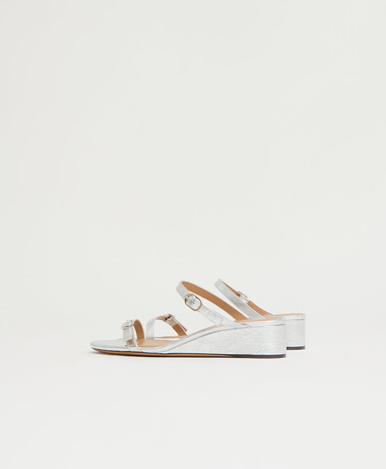 Zeppa Sandal - Crinkled Silver